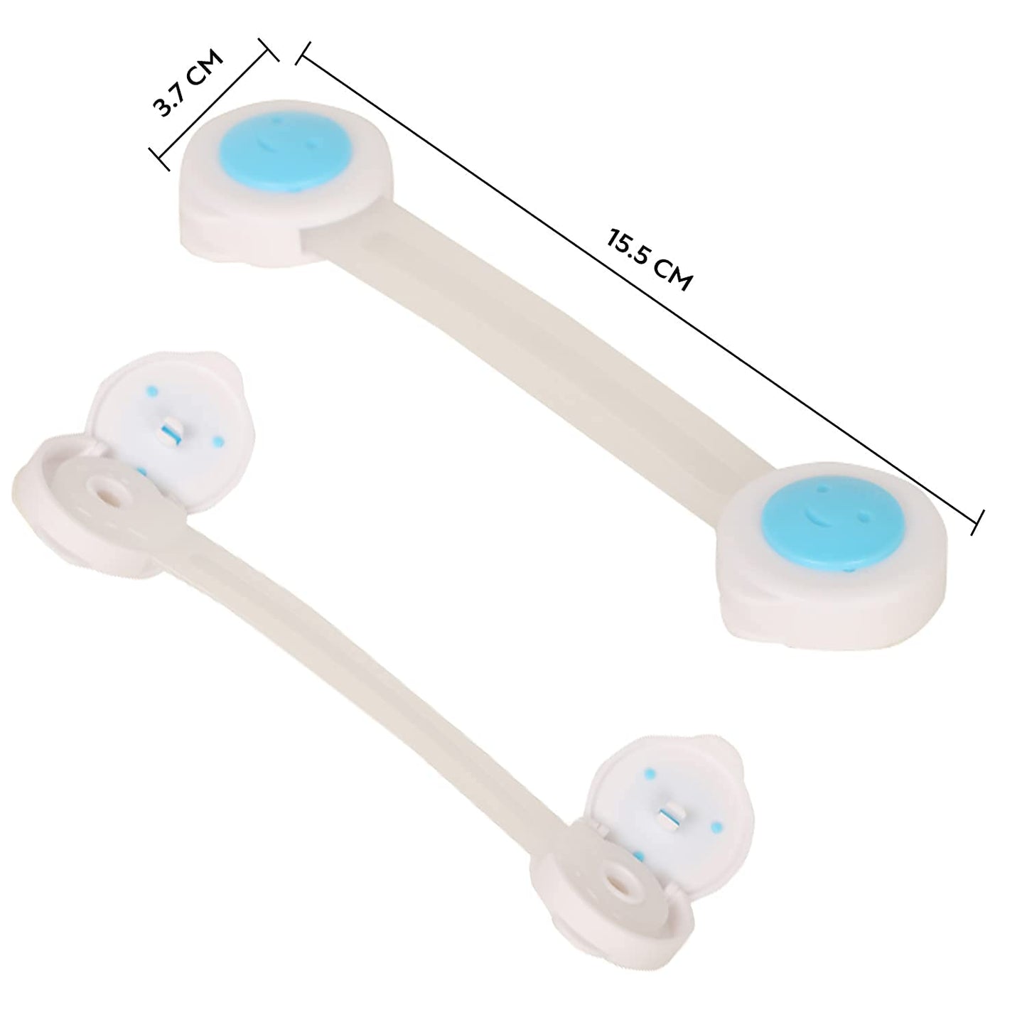 MAPPERZ Baby Infant Child Safety Strip Locks for Cabinets/Drawers/Toilet/Fridge & More