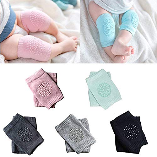 MAPPERZ 2 Pair Baby Knee and Elbow pad Baby Crawling Elbow pad Baby Leg Warmer Baby Kneecap (Multi Color) (2 Pair)