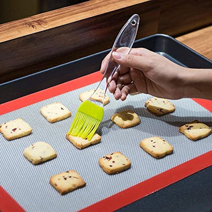 Mapperz Oil Brush for Cooking Silicon Heat Resistant Oil Brush with Spatula for Pastry (Set of 2)