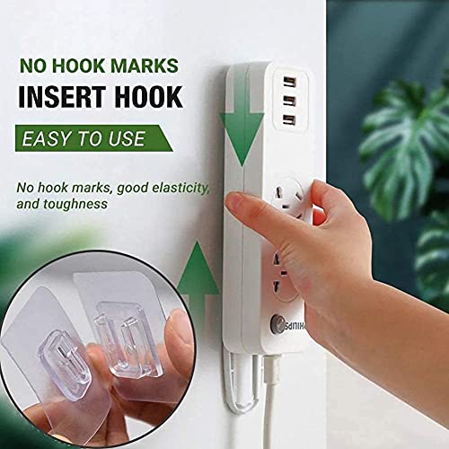 Mapperz Double-Sided Adhesive Wall Hooks- Wall-Sticking Hooks Without Punching and Nails, Waterproof and Oil-Proof, Heavy-Duty Self-Adhesive Hooks for Bathroom and Kitchen