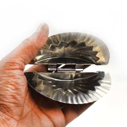 MAPPERZ Stainless Steel Kitchen Dumpling Mould Momos Maker/Ghughra Gujiya Mould Maker Dough Press Mould Wrapper Dough Cutter for Kitchen