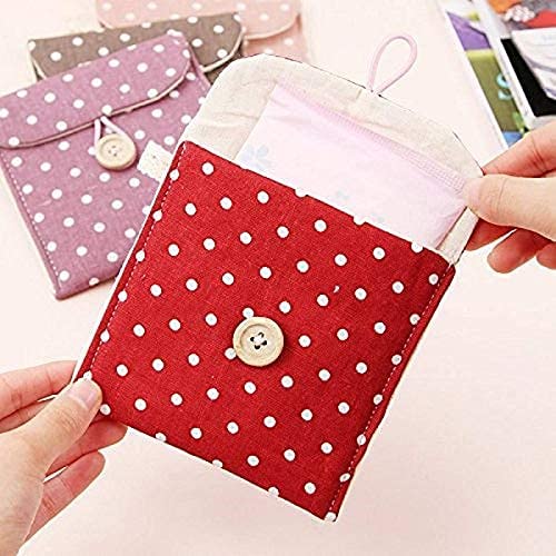 MAPPERZ Sanitary Napkin Pad Pouch Holder for Women/Travel Friendly Water-Proof Storage Organizers for Sanitary Pads/Pad Holder Handbag (Pack of 1, Multicolor)