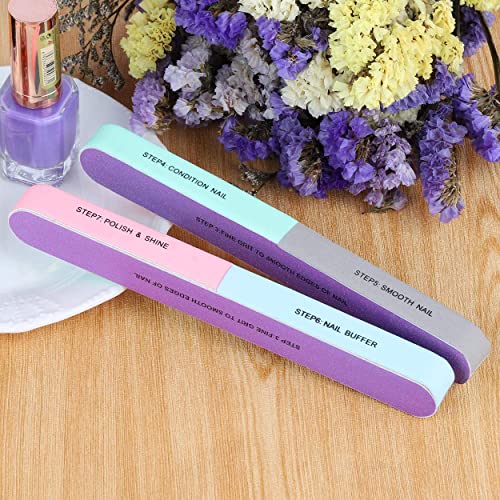 MAPPERZ 1 Premium Stainless Steel Nail Clipper Cutters With Plastic Guard, 1 Professional Manicure-Pedicure Nail Buffer, 2 Nail Filer With Cuticle Remover, 1 Nail Brush Cleaner with Handle