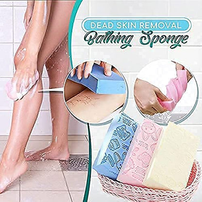 MAPPERZ Ultra Soft Exfoliating Sponge, Asian Bath Sponge For Shower, Japanese Spa Cellulite Massager, Dead Skin Remover Sponge For Body, Face Scrubber for Women and Men, Random Color, Pack Of 1