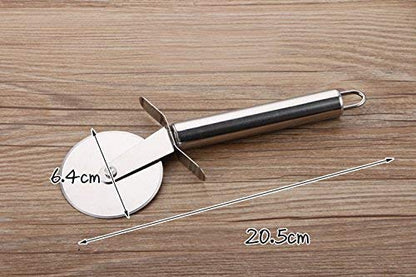 MAPPERZ Stainless Steel Pizza Cutter/ Pastry Cake Slicer/ Sandwich Bread Cutter/ Sharp Wheel Type
