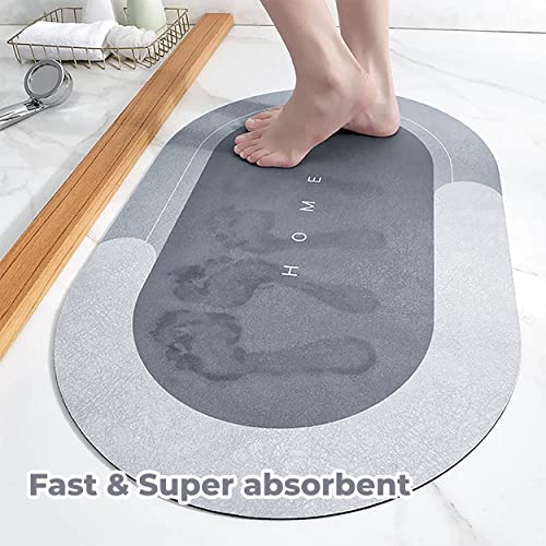 MAPPERZ Round Shower Mat Super Soft Water Absorbent, Feet Textured Grip Anti-Slip Standing Up Shower Mat Bath Mat- (, Multicolor)