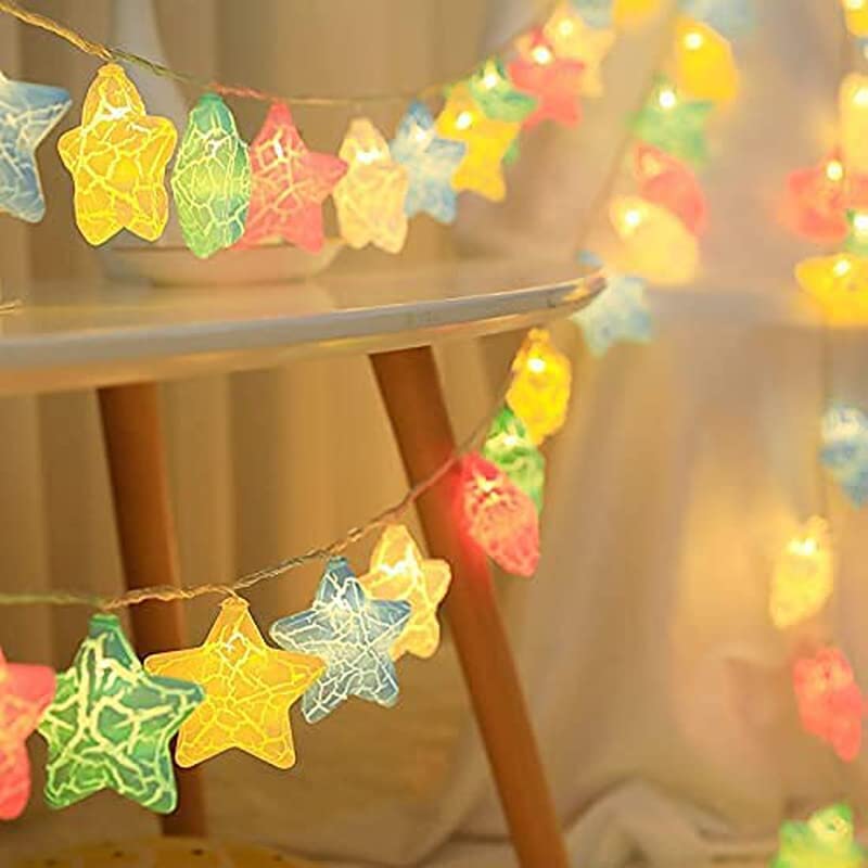 MAPPERZ Led Serial String Lights for Home Decore Copper Wire 12 Stars 138 led Lights for Birthday Festive Decore