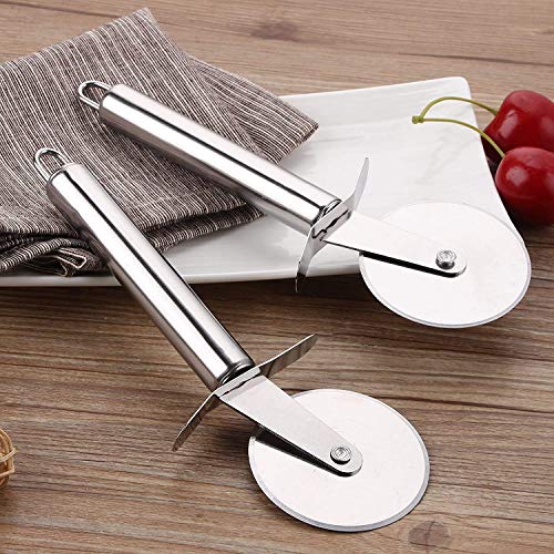 MAPPERZ Stainless Steel Pizza Cutter/ Pastry Cake Slicer/ Sandwich Bread Cutter/ Sharp Wheel Type