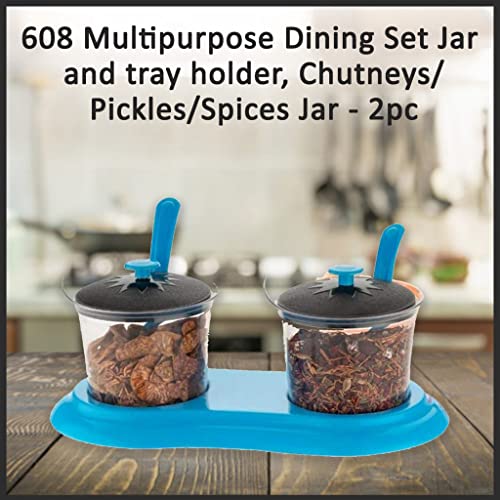 MAPPERZ Multipurpose Dining Jar Set with 2 Piece Jar and Tray Holders for Multifunctional Convenience