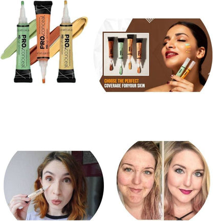 MAPPERZ Under Eye Full Coverage Concealer - for Dark Circles, Fine Lines, Redness & Discoloration - Waterproof - Anti-Aging - Natural Finish