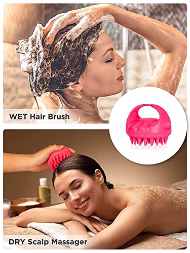 MAPPERZ Hair Scalp Massager Shampoo Brush/Scalp Shampoo Brush with Soft Silicon Brush Head - Multicolor (Pack of 1)
