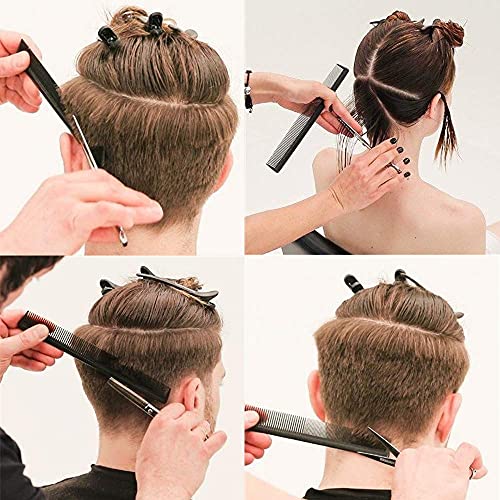 MAPPERZ Multipurpose Professional Hair Comb Set/ Kangi Set Hair brush for Hair Cutting and Styling - Pack of 10 (Black)
