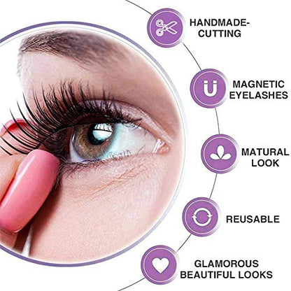 Mapperz False Eyelashes | Black Handmade Natural 3D Thick Long False Eyelashes | Soft Natural Black Thick Long False Eyelashes Makeup Extension Pack