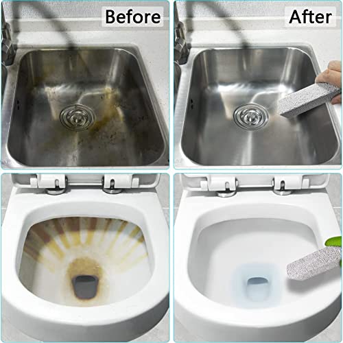 MAPPERZ Non Scratch Pumice Toilet Cleaning Stone, Removes Hardwater Stains & Rings, Calcium & Iron from Toilets, Bathtubs, Sinks, Tiles, Swimming Pools, Grill, Toilet Bowl & Rust, Pack Of 4