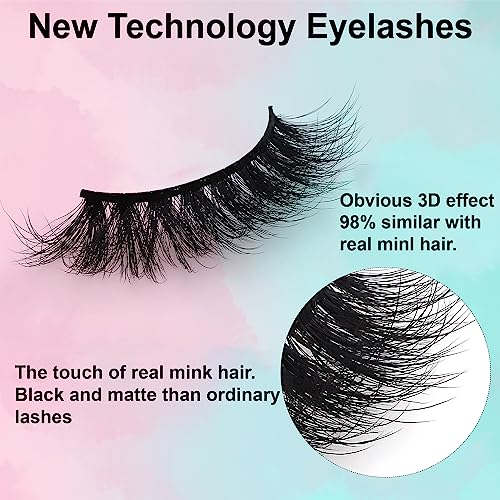 MAPPERZ False Eyelashes, Full Bouncy Volume & Curl, Crisscross Pattern, Cruelty Free, Soft Natural Look Reusable and contact lens friendly Fake Ele lashes, 3 Pairs