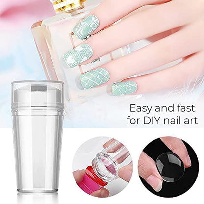 MAPPERZ 10 Rolls Self Adhesive Nail Striping Tape Line, 10 Sheets Of Manicure Tip Guide, 5 pc 2 Way Dotting Pen Tool For Nail Art, 24 (144 Design) Sheets Nail Art Stickers, 1 Nail Art Silicone Stamper