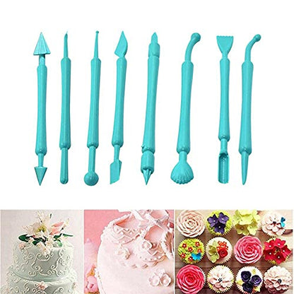 MAPPERZ Cake Decorating Modelling Sculpting Tool Kit Set/ 16 Different Shapes Exclusive Modeling Set for Fondant Gum Paste Sugar Craft and Cake Decoration Clay - Blue