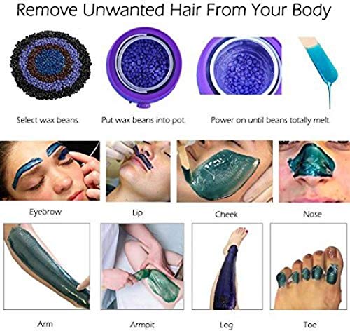 Mapperz Bean Wax For Men And Women | Hard Wax Beans for Painless Hair Removal, Brazilian Waxing for Face, Eyebrow, Back, Chest, Bikini Areas, Legs At Home (100Gm)