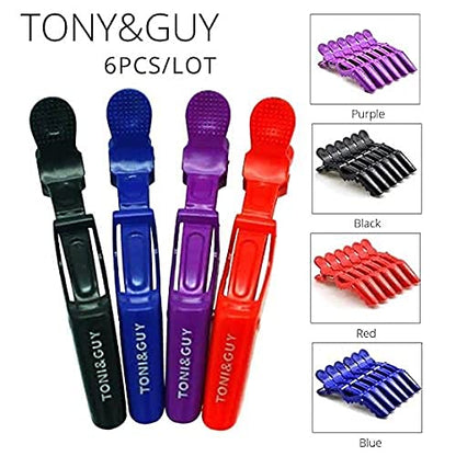 MAPPERZ Professional Hair Styling Clips Sectioning Crocodile Hair Clips Plastic Hair Grip Clips Cutting Clamps Styling Sectioning Clips (Black)