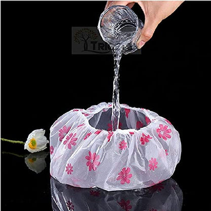 MAPPERZ Reusable Printed Bathing Shower Cap With Elastic Band For Home/Salons/Beauty Parlours For Both Men And Women Bathing Accessory - Multicolor (Pack of 3)