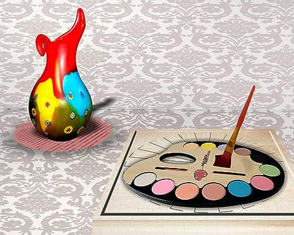 MAPPERZ Artistic Palette with Water Color and Artist Paint Brush 12 Sets Multicolor Palette for Creative Expression