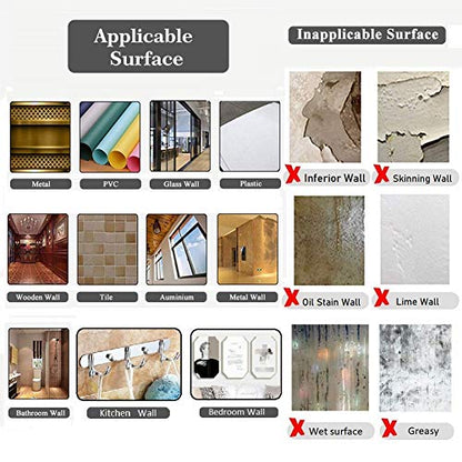 MAPPERZ Multipurpose Double Sided Heavy Duty Tape Reusable Strong Wall Picture Hanging Strips Poster Carpet Glass Fixing Decor Tape 3 Meter 8 cm diameter