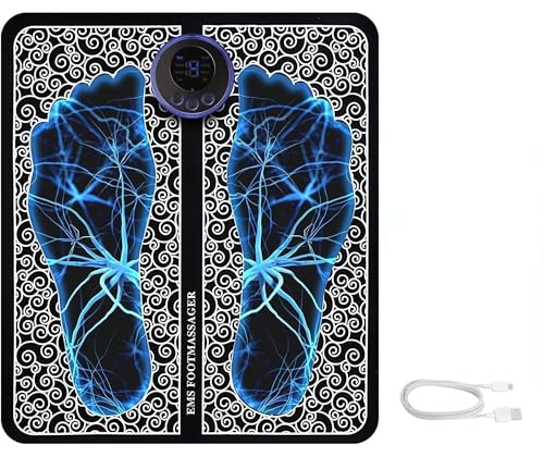 MAPPERZ Rechargeable Electric Foot Massager PVC Muscle Stimulator Massage Therapy for Foot Hands Arms Shoulder Arthritis Pain and Blood Circulation Pulse Portable Leg Muscle Stimulator (MULTICOLOR)