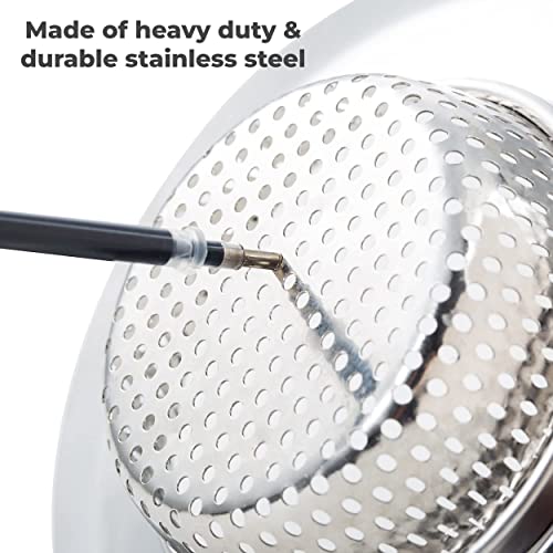 MAPPERZ Kitchen Sink Strainer - Stainless Steel, Large Wide Rim 4.5 Inch Diameter Pack of 1