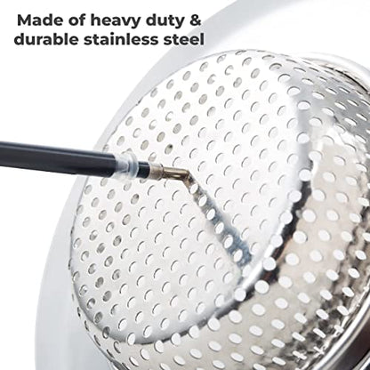 MAPPERZ Kitchen Sink Strainer - Stainless Steel, Large Wide Rim 4.5 Inch Diameter Pack of 2