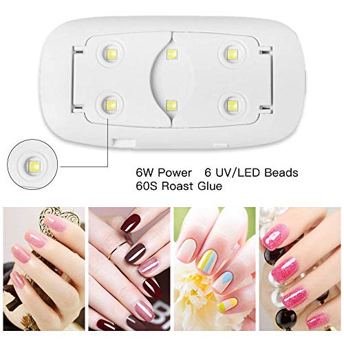 MAPPERZ UV Nail Polish Dryer 6W Foldable Nail Curing LED Lamp Portable Light For All Kind Of Nail Paints (MultiColor)