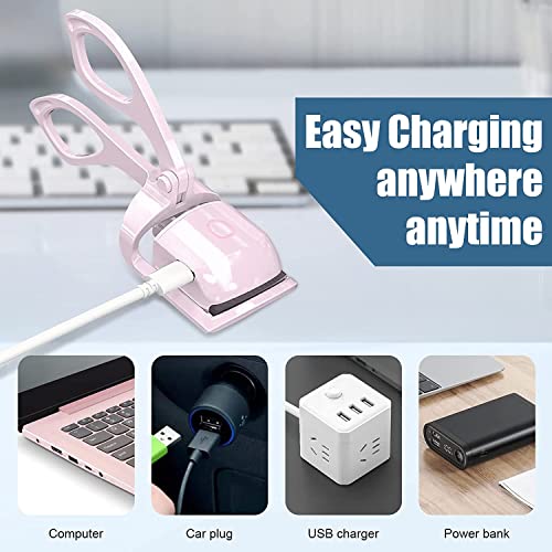 Mapperz Pvc Electric Eyelash Curler Long Lasting Heated Rechargeable Electric Eyelash Curler For Natural Lashes Handheld Eyelash Heated Curler(Random)