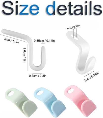 MAPPERZ Extendable Hooks Hanger for Clothes/ Connector Hooks for Hanger Heavy Duty Space Saving Cascading Connection/ Organizer Space-Saving Clip