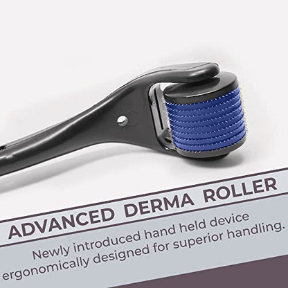 MAPPERZ derma roller 0.5mm for hair regrowth | needle roller for hair growth with 540 Titanium micro needles for Scalp, Face and Beard | Treats Acne, Scar, Skin Ageing, Stretchmarks for men/women-PC1