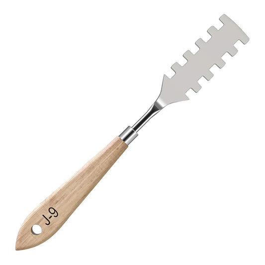 MAPPERZ Stainless Steel Artists Palette Knife Spatula Painting Mixing Scraper Thin and Flexible Art Tools for Oil Painting Acrylic Mixing, Canvas, Cake Icing, Face Painting Knife No. J-9, Pack of 01