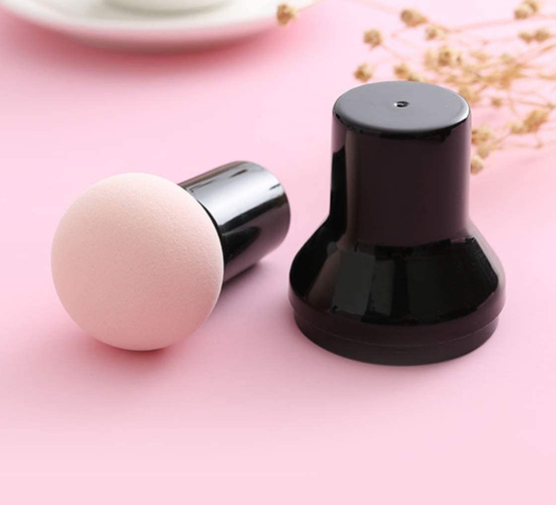 MAPPERZ Pack Of 1 Powder Puff Cosmetic Sponges Mushroom Makeup Brushes Blender Sponge Face Brush Makeup Puff with Handle (Multi Colour)
