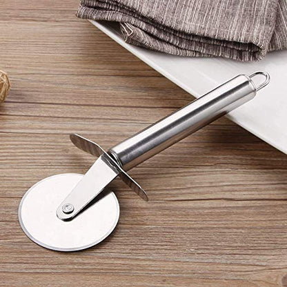 MAPPERZ Stainless Steel Pizza Cutter/ Pastry Cake Slicer/ Sandwich Bread Cutter/ Sharp Wheel Type