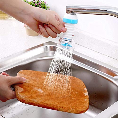 MAPPERZ 360 Degree Adjustable Rotating Plastic Water Faucet Tap Shower Extension Sink for Cleaning Dishes and Cleaning Veggies
