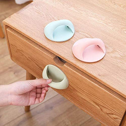 MAPPERZ Self Adhesive Peel and Stick Plastic Handles Pull knob for Sliding Door, Drawer, Window, Commode and Cupboard Cabinet