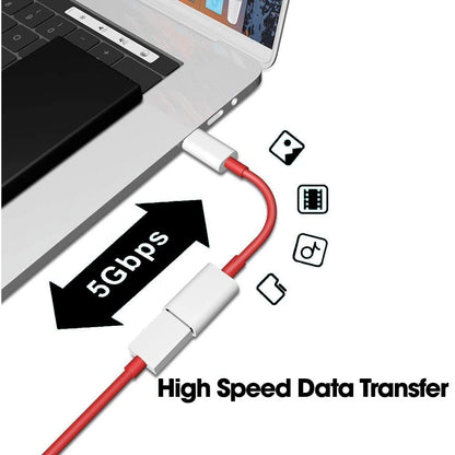 MAPPERZ USB 3.0 to USB Type C OTG Cable Male-Female Adapter Compatible with All C Type Supported Mobile Smartphone and Other Devices (Pack of 1)