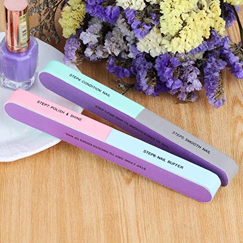 MAPPERZ 7-Sided Nail Buffer, Shiner, Filer for Manicure, Nail Buffer Block for Home and Salon Use - Pack of 2