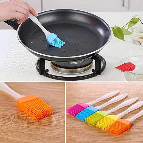 Mapperz Oil Brush for Cooking, Spatula and Pastry Brush Set, Silicon Brush for Kitchen |Silicon Heat Resistant Oil Brush with Spatula for Pastry Baking Cooking Grilling Easy and Durable (Set of 2)