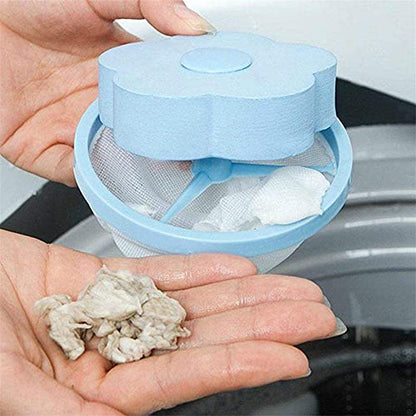 MAPPERZ Washing Machine Floating Lint Mesh Bag Net Hair Filter Remover Net Pouch Hair Catcher Lint Catcher for Household Tool (Pack of 2) (polyester, plastic)