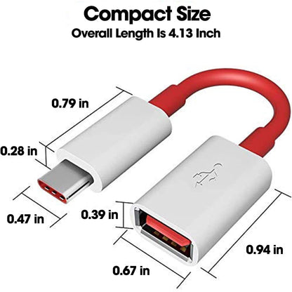 MAPPERZ USB 3.0 to USB Type C OTG Cable Male-Female Adapter Compatible with All C Type Supported Mobile Smartphone and Other Devices (Pack of 1)
