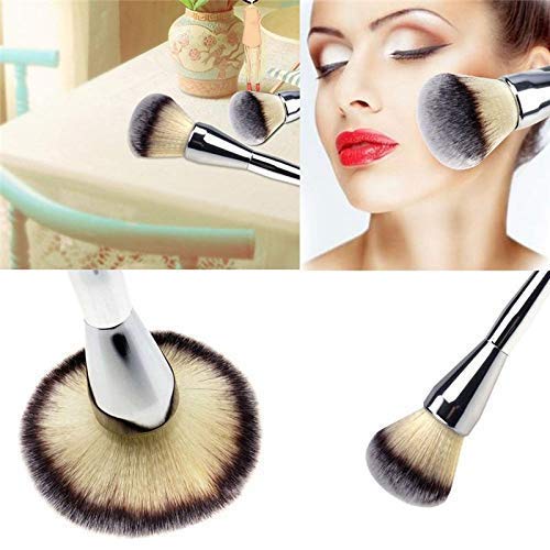 MAPPERZ 1 Pc Cosmetic Soft Bristle Makeup Face Blush Powder Makeup Powder Tool - Silver