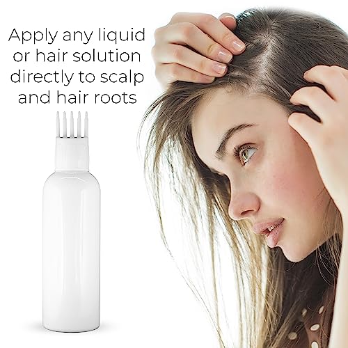 MAPPERZ 1 Cylindrical Shape Bottle Durable Refillable Containers With 1 Pump Bottles Dispenser, 1 Spray Atomizer, 1 Filp Top Cap And Root Comb Applicator Perfume Liquids Shampoo Lotion Cream,White