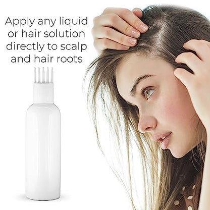 MAPPERZ 1 Cylindrical Shape Bottle Durable Refillable Containers With 1 Pump Bottles Dispenser, 1 Spray Atomizer, 1 Filp Top Cap And Root Comb Applicator Perfume Liquids Shampoo Lotion Cream,White