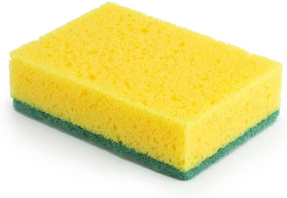 MAPPERZ Multipurpose Scrub pad with Sponge Pad/ 2 in 1 Cleaning Scrubber Dish/Utensil/Tiles/Washbasin - Green and Yellow