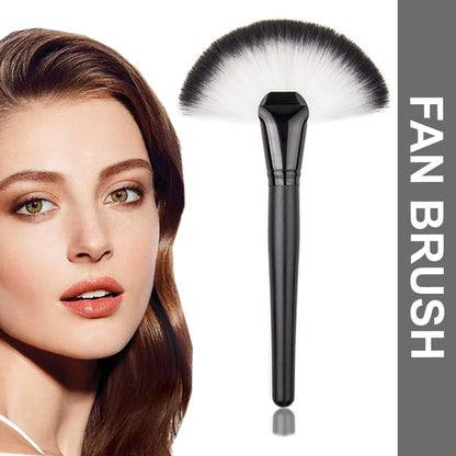 MAPPERZ Professional Fan Makeup Brush Single Soft Face Powder Foundation Blush Sector Fan-shaped Cosmetic Make Up Tool