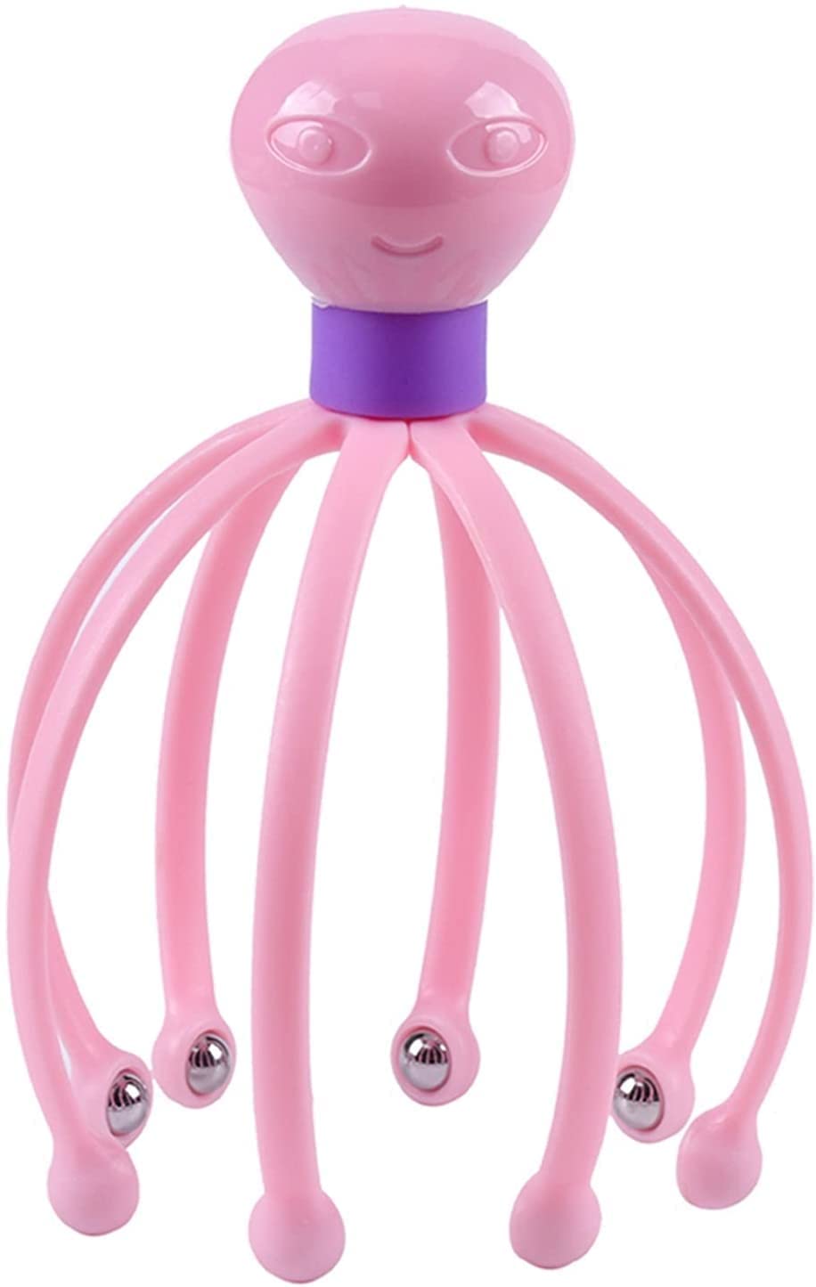 MAPPERZ Octopus Shape Manual Head Scalp Massagers for Headache Relief,Scalp Stress Relax/ 8 Roller Balls Prongs Head Massage Scratcher Deep Relaxation/Hair Stimulation - Multicolor