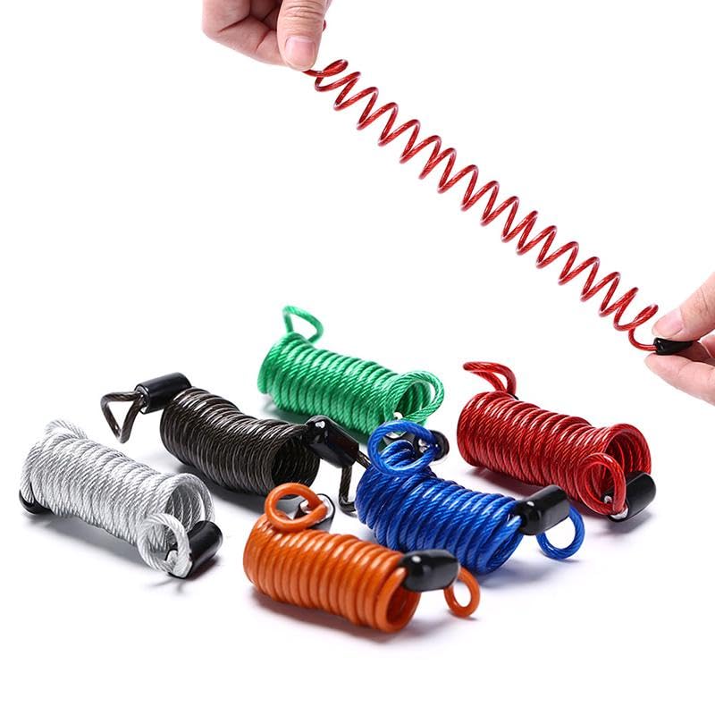 MAPPERZ Safety Lanyard Spring for Padlock Resettable Spral Cable for Lock Suitcases Luggage Bikes with Safety (Pack of 1)